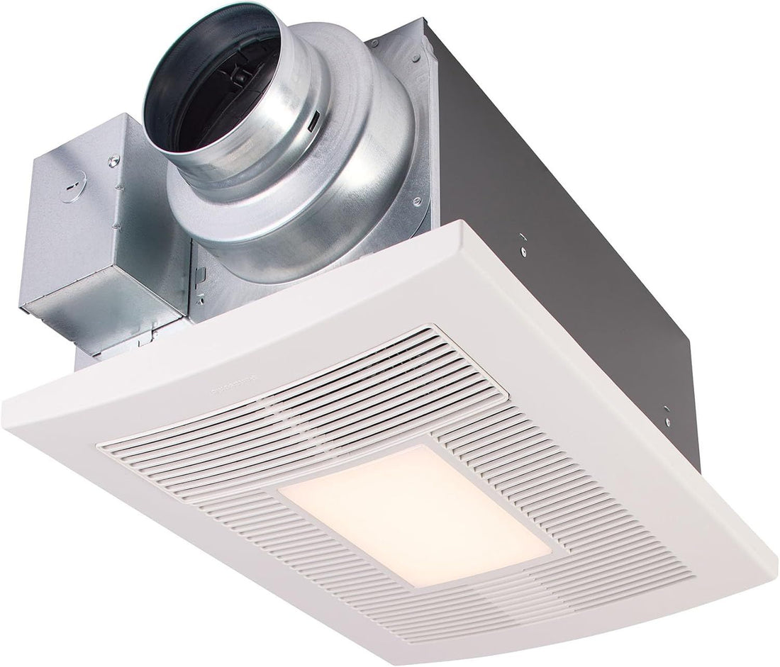 Panasonic FV-0511VHL1 WhisperWarm DC Bathroom Fan with Light and Heater - Simplified Ventilation and Heat - 50-80-110 CFM