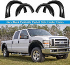 Maple4x4 2011-2016 Compatible with Ford F-250 F-350 Riveted Fender Flares | Fits 2011-2016 Ford F-250 F-350 SD (NOT for dually models) Pocket Riveted Fender Flares Smooth Black Paintable 4pcs - FF103
