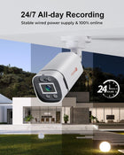 8CH H.265+ 3K Lite Wired CCTV Security Camera System with Human Vehicle Detection, 4X IP68 5MP Surveillance Camera for Indoor Outdoor, 512GB Hard Drive for 24-7 Recording, Remote Access
