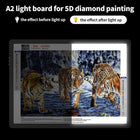 TOHETO A2 Light Pad 25.2\'\'x18.4\'\', Large Magnetic LED Light Board for Diamond Painting, 3-Color Modes Light Box for Tracing, 6-Level & Stepless Dimmerable Diamond Art Light Table for Drawing,Sketching
