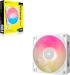 CORSAIR iCUE Link RX120 MAX RGB 120mm PWM Thick Fan – High-Static Pressure – Magnetic Dome Bearing – Single Fan – White