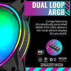 Cooler Master Master Fan MF120 Halo Duo-Ring Addressable RGB Lighting 120mm 3 Pack with Independently-Controlled LEDs, Absorbing Rubber Pads, PWM Static Pressure for Computer Case & Liquid Radiator