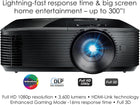Optoma HD146X High Performance Projector for Movies & Gaming | Bright 3600 Lumens | DLP Single Chip Design | Enhanced Gaming Mode 16ms Response Time, 3600 Lumens, Lamp