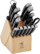 HENCKELS Premium Quality 15-Piece Knife Set with Block, Razor-Sharp, German Engineered Knife Informed by Over 100 Years of Masterful Knife Making, Lightweight and Strong, Dishwasher Safe