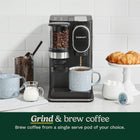 Cuisinart Single-Serve Coffeemaker with Built-in Grinder, Three Brew Sizes, Black (DGB-2C)