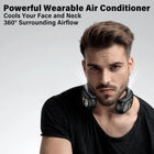 COMLIFE Neck Air Conditioner, 3-Speed Portable Neck Fan with Ice Cooler, 5000mAh Rechargeable Battery Operated Personal Air Conditioner, Hands-Free Bladeless Neck Fan for Sports Travel Outdoor Indoor