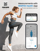 Smart Tape Measure RENPHO Bluetooth Measuring Tapes for Body Measurement Muscle Gain Fitness Bodybuilding Retractable Circumferences Inches & cm