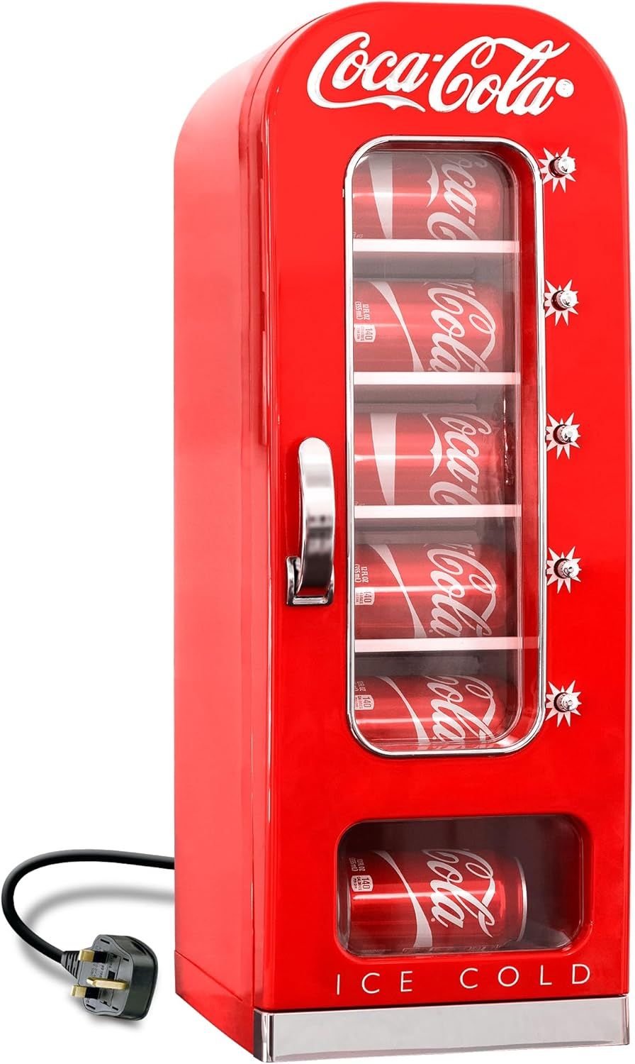 Coca Cola Mini Fridge - Refrigerator for Bedroom Office, Portable Table Top Beverage Cooler, 12V 110V Refrigerador For Drinks, Soda, Wines,Use In Car, Dorm, Outdoor,18 Can,Made In Canada