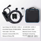 VEVOR Level 1+2 Portable EV Charger, 16 Amp 120V or 240V, Electric Vehicle Charger with 28-Foot Charging Cable NEMA 6-20P Plug NEMA 5-15 Adapter, Plug-in Home EV Charging Station for SAE J1772 EVs