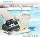 LINGXIAO Pool Pump Inground 1HP, 115/208-230V 6340GPH, in/Above Ground Pool Pump, High Flow, Powerful Self Priming Swimming Pool Pump with Filter Basket, Low Noise, 1.5 & 2 Adapters