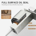 Fransiton Bathroom Faucet Bathroom taps 1 or 3 Hole Bathroom Sink Faucet Single Handle washroom Waterfall Faucet with Deck and Pop-up Drain (Brushed Nickel- Set of 2, Short)