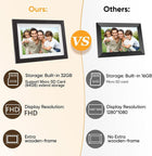 Frameo 32GB Digital Photo Frame WiFi 10.1 Inch Smart Electronic Digital Picture Frame 1280x800 HD IPS Touch Screen Share Photos Videos Instantly Via Frameo App for Women mon dad