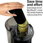 Hamilton Beach Big Mouth 3 Feed Chute Juice Extractor for Whole Fruits & Veggies, Easy Clean stainless steel strainer, Centrifugal Extractor, BPA Free, large Pulp bin, 800W, Stainless Steel, 67608Z