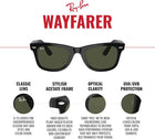 Ray-Ban RB2140 Original Wayfarer Sunglasses 54mm 901 3N