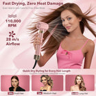 Mythsight StyleVibe 6-in-1 Air Styler, Hair Dryer & Blow Dryer Brush with Auto Wrap Curl L/R, Fast Drying, Smooth Blowouts, Root-Lift Volume, No Heat Damage Frizz-Free Thermal Brush with Travel Bag