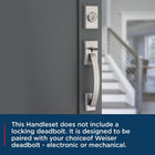 Weiser Satin Nickel Front Door Handle Set, Tavaris Handleset with Reversible Breton Interior Door Handles/Door Lever, Front Door Handles, Deadbolt Lock Not Included, Transitional Home Décor