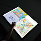 TOHETO A2 Light Pad 25.2\'\'x18.4\'\', Large Magnetic LED Light Board for Diamond Painting, 3-Color Modes Light Box for Tracing, 6-Level & Stepless Dimmerable Diamond Art Light Table for Drawing,Sketching