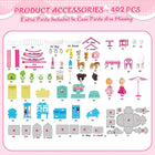 Doll House for Girls, Dream Dollhouse 4-Story 15 Rooms with 2 Dolls, Lights, Animals, Furniture and Accessories, Pretend-Play Toddler Playhouse Gift for 3 4 5 6 7 8 9 10+ Year Old Girls Toys