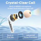 Monster N-Lite 203 AirLinks Wireless Earbuds, Bluetooth 5.3 Headphones HiFi Stereo, Type-C Charging, Touch Control, HD Clear Call, IPX6 Waterproof in-Ear Earbuds