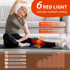 Red Light Therapy Device Knee Brace for Pain Relief, Vibration Knee Massager with Heat for Knee Shoulder Elbow, Rechargeable Cordless 660nm&850nm Near Infrared Light Therapy Device for Men Women