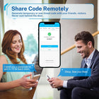 Smart Door Lock with Handle: Kucacci Keyless Entry Digital Door Lock for Front Door - Fingerprint Keypad Smart Dnob - Generate Passcode Remotely - App Control - Easy Installation(Black)