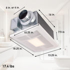 Panasonic FV-0511VHL1 WhisperWarm DC Bathroom Fan with Light and Heater - Simplified Ventilation and Heat - 50-80-110 CFM