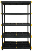 Project Source 48-in W x 20-in D x 72-in H 5 -Tier Heavy Duty Black Plastic Utility Shelving Unit