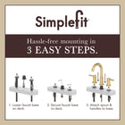 allen + roth Harlow Simplefit Brushed Gold Widespread 2-handle WaterSense Mid-arc Residential Handle Bathroom Sink Faucet with Drain