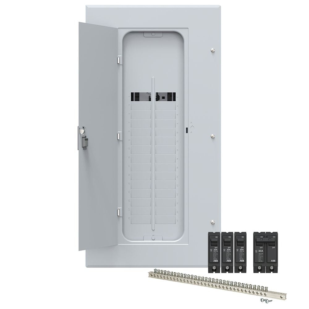 ABB ReliaHome P-Series 200 -Amp 30 -Spaces 60 -Circuit Indoor Main Lug Plug-On Neutral Load Center (Value Pack)