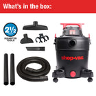 Shop-Vac 12-Gallon 5.5 HP Corded Wet/Dry Shop Vacuum with Accessories Included