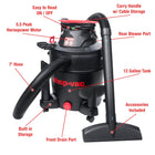 Shop-Vac 12-Gallon 5.5 HP Corded Wet/Dry Shop Vacuum with Accessories Included