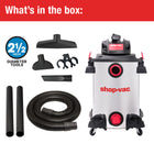Shop-Vac 12-Gallon 6 HP Corded Wet/Dry Shop Vacuum with Accessories Included
