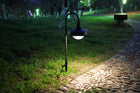 Harbor Breeze Farmhouse 20 -Lumens Black Solar LED Outdoor Path Light with Dusk-to-Dawn Sensor 3000-K
