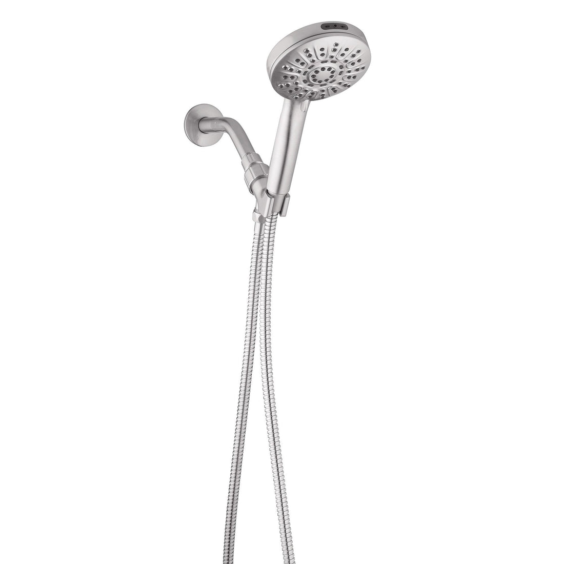 allen + roth Nevis 6 -Spray Brushed Nickel 4-in Round Handheld Shower Head 1.8 GPM