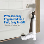 Dearborn 1-1/2-in Brushed nickel Touch-Toe White/Brushed nickel Toe-touch Drain with PVC Pipe Included