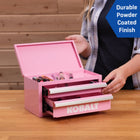 Kobalt Portable tool box 10.83-in W x 5.91-in H x 5.91-in D Pink Steel Tool Box