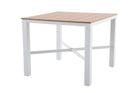Style Selections Waterline Square Steel Frame Outdoor Dining Table 45.28-in W x 45.28-in L with Umbrella Hole