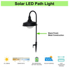 Harbor Breeze Farmhouse 20 -Lumens Black Solar LED Outdoor Path Light with Dusk-to-Dawn Sensor 3000-K