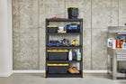 Project Source 48-in W x 20-in D x 72-in H 5 -Tier Heavy Duty Black Plastic Utility Shelving Unit