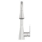 Project Source Ellesburg Stainless Steel Single Handle Deck-mount Pull-down Kitchen Faucet with Sprayer (Includes Deck Plate)