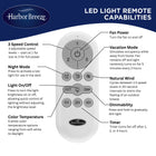 Harbor Breeze Calverton 52-in White with White/Driftwood Blades LED Flush Mount Ceiling Fan With Light and Remote Control Included 5 -Blade