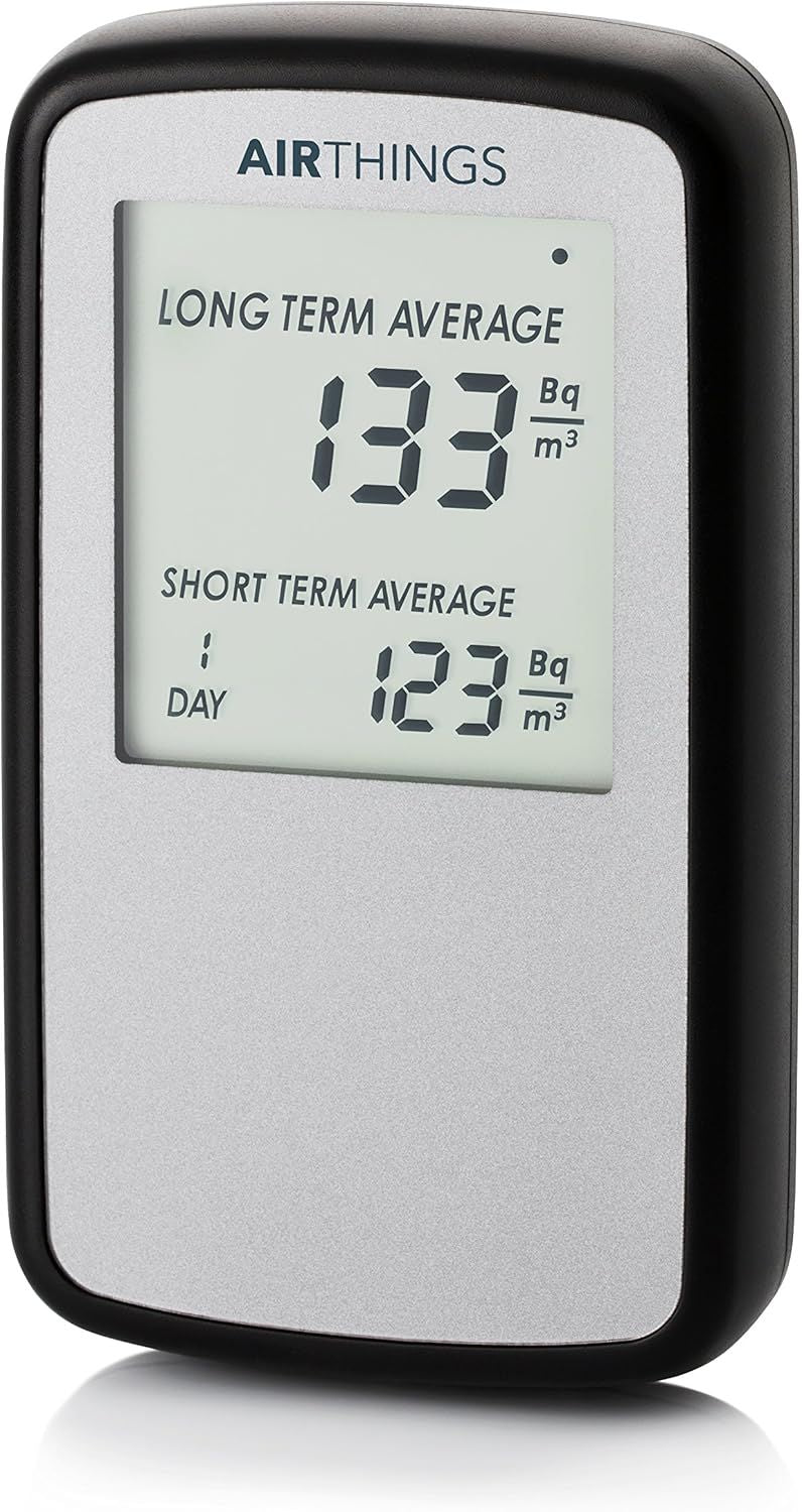 AIRTHINGS Corentium Home , Radon Gas Detector, Canadian Version in Bq/m, grey