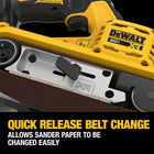 DEWALT 20V MAX Brushless Belt Sander 3x21in Cordless Tool Only (DCW220B)