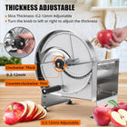 Commercial Vegetable Slicer Manual Potato Tomato Slicing Machine Onion Slicer Stainless Steel Vegetable Cutter Fruit Slicer for Potato Lemon Tomato Onion, 0.2-10 mm Thickness Adjustable