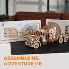 UGEARS 3D Puzzles for Adults Heavy Boy Truck Mechanical Models Wooden Puzzle Brain Teaser Construction Craft Kits for Adults 14+ DIY Puzzle Learning Toys Eco Friendly Woodcraft Building Set