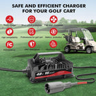 15 AMP 48 Volt Golf Cart Charger for Club Car with 3-Pin Round Plug, for Lead Acid Battery
