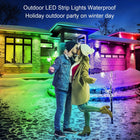 LETIANPAI 200Ft Outdoor LED Strip Lights Waterproof with self-Adhesive Back,IP68 Outside Led Lights Strips Waterproof with Bluetooth App Remote,Music Sync RGB Exterior Led Rope Lights for