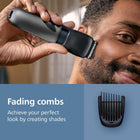 Philips Beard Trimmer 7000 Series - Self-sharpening Metal Blades, 40 Lock-in Settings, BeardSense Technology, Hair Collector, 100% Waterproof, Charging Stand, Travel Pouch, Model BT7665/15