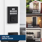 Weiser SmartCode Keypad Electronic Deadbolt – Matte Black Keyless Entry Lock, Back-Lit Touchpad, 50 User Codes + Master Code, SmartKey Re-Key, ANSI/BHMA Grade 2 – Fits 1-3/8″-1-3/4″ Doors