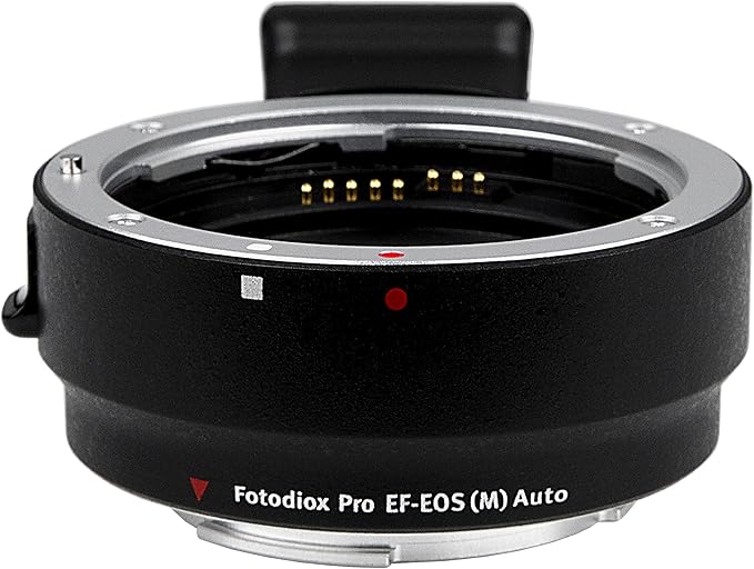 Fotodiox Pro Lens Mount Adapter with Auto-Exposure, Auto-Focus and Auto-Aperture, Canon EOS EF EFs Lens to EOS M EF-m Camera Body